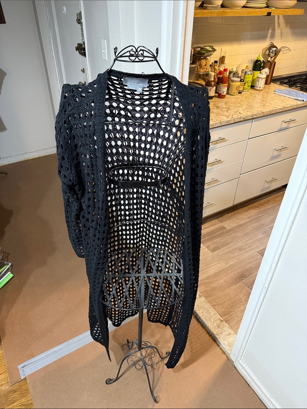 Anthropologie black long sweater (OS)